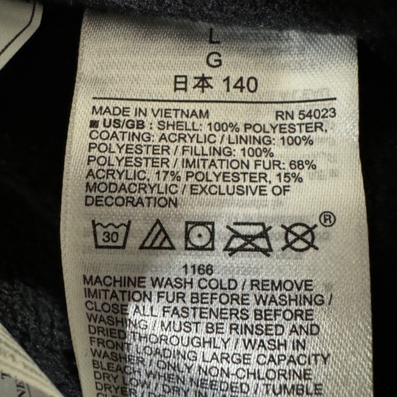 Gap Kids Cold Control Ultra Max Duffle Blacl Tunic Winter Snow Jacket Coat Parka - Picture 7 of 8